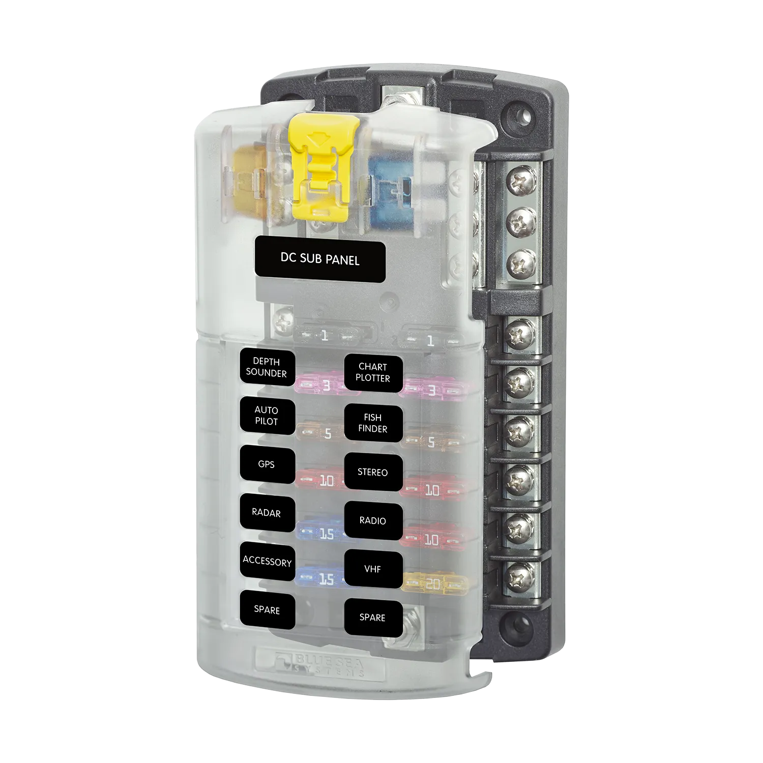 Fuse block: Blue Sea Systems 5026 Fuse Block