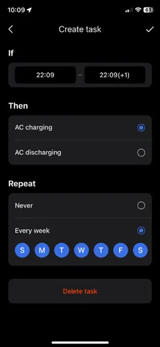 Create task: new task (period)