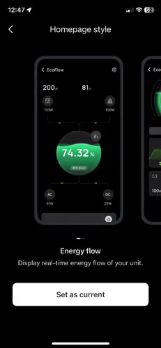 Homepage style: Energy flow