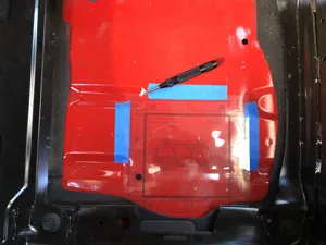 Custom template for accurate position of all holes