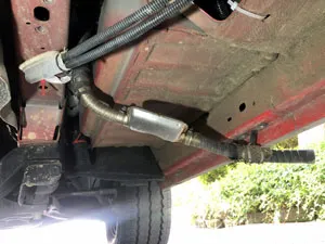 Muffler and exhaust installed