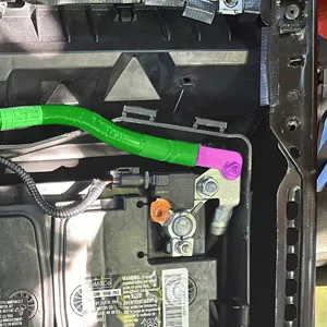 Photo of Ford Transit negative terminal connection